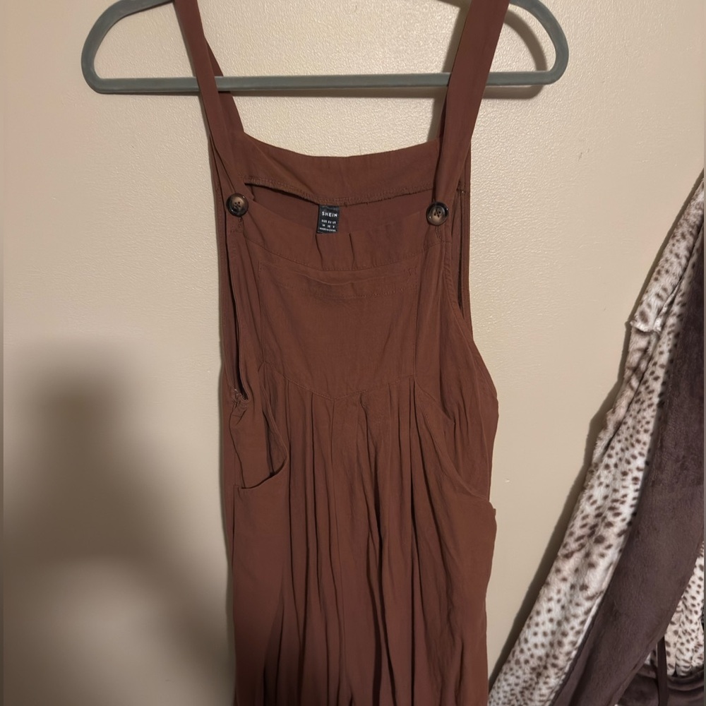 SHEIN Rust Sleeveless Jumpsuit